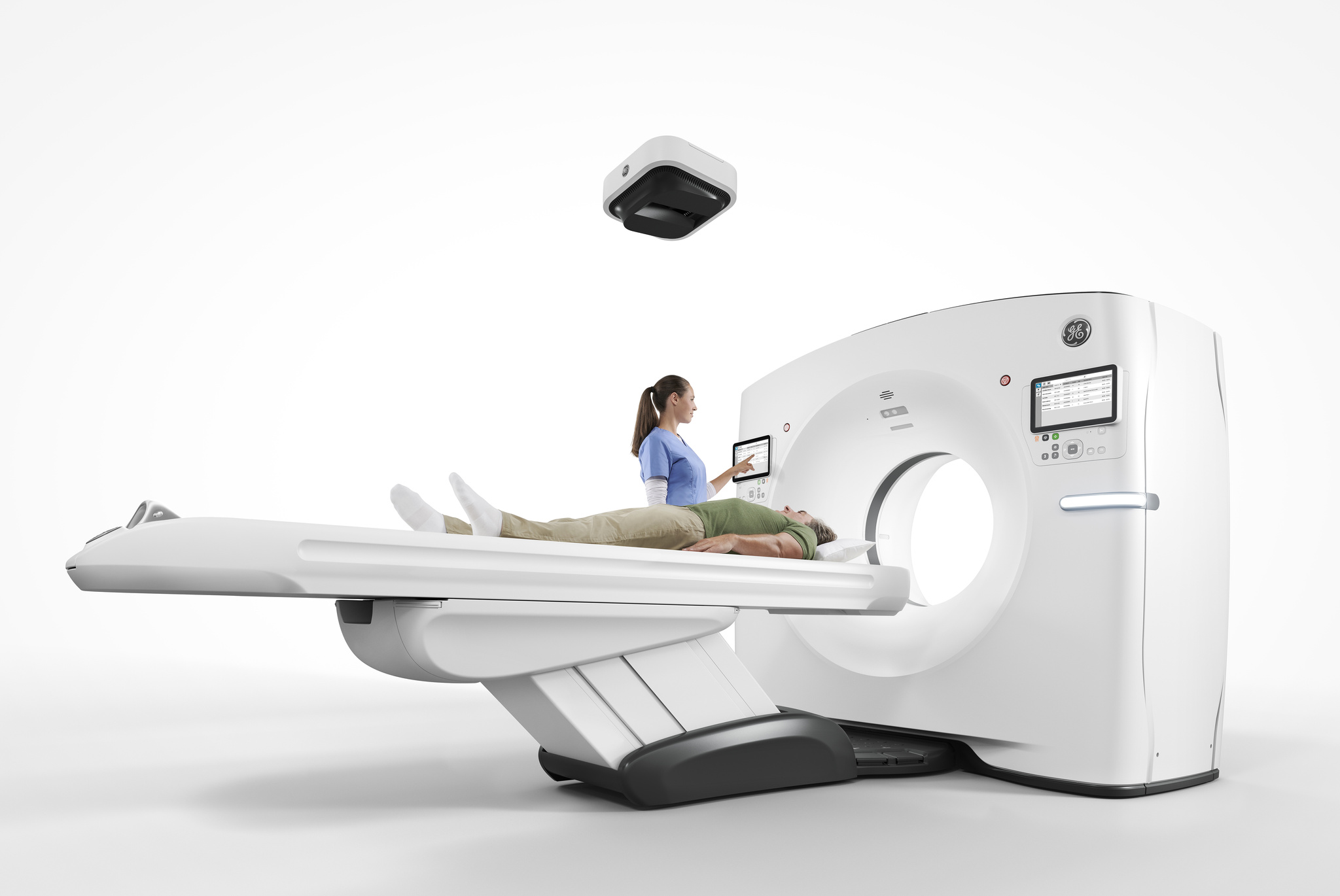 Patient in scanner